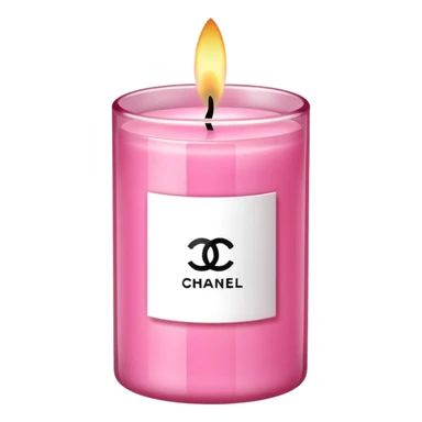 Chanel candle pink sticker