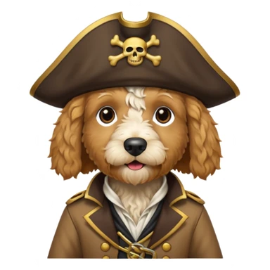 Can you make me a goldendoodle dressed as a pirate sticker