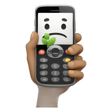 hand hold a phone sticker