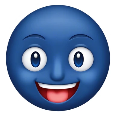 Dark blue wink emoji  sticker
