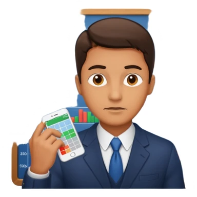 man investing sticker