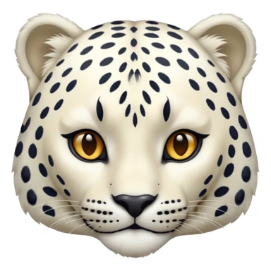 white leopard sticker