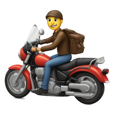 Une personne sur une Moto, partant faire une livraison sticker