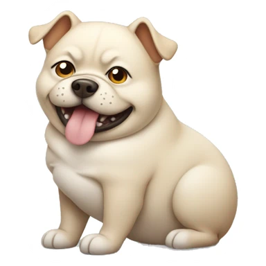 pregnant dog, dog with a fat big belly sticker