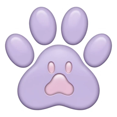 a very light pale pastel purple pawprint sticker
