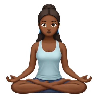 The figure of a woman in meditation (simple, abstract) sticker