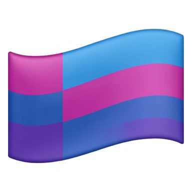 La bandera bisexual (lleva 3 franjas: la de arriba color magenta, abajo azul y en medio morada) sticker