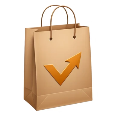 A shopping bag with a return arrow symbol, representing a return policy sticker