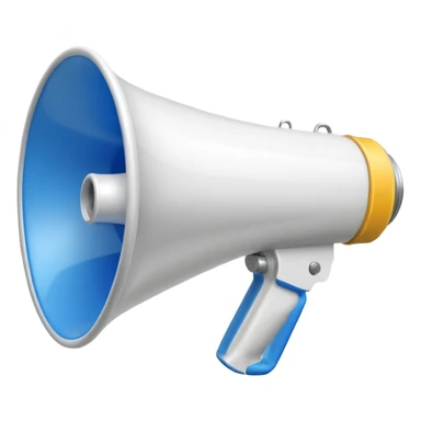 white megaphone sticker
