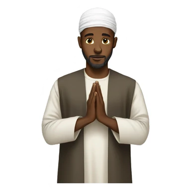 African Muslim praying  sticker