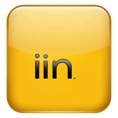 A yellow linkedin logo  sticker