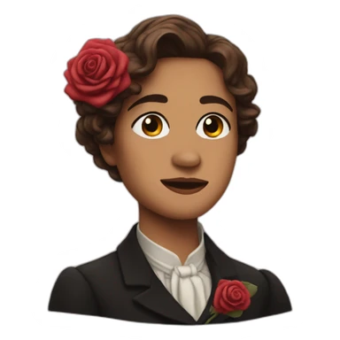 The character Rose from the Titanic drowning sticker