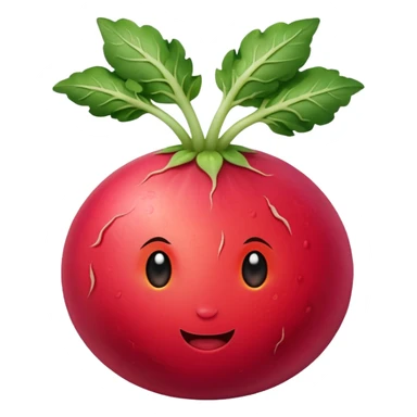 spicy radish with a fiery expression sticker