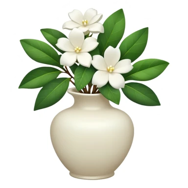 Vase of white gardenias sticker