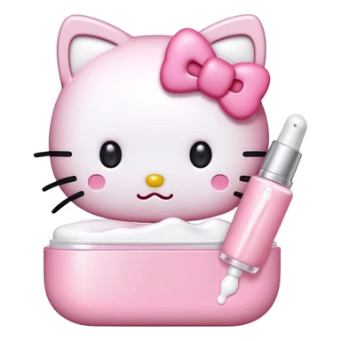 Hello Kitty doing skincare sticker