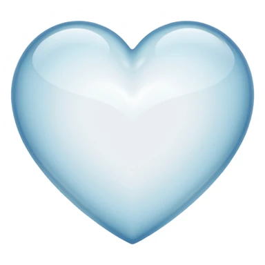 white heart with a transparent outline sticker