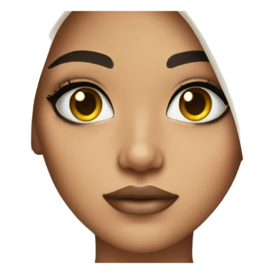 Pretty girl with eyeliner sticker