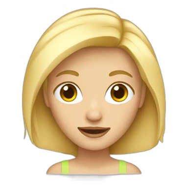 Femme blonde qui dit bonjour sticker