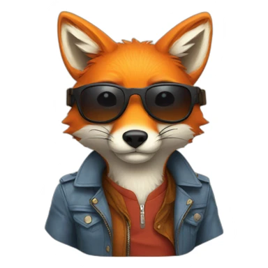 Fox being cool sticker