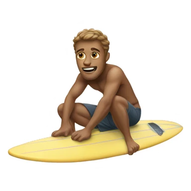 A guy on a surfboard sticker