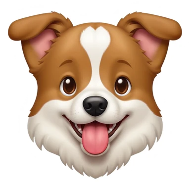 happy dog with tongue out and tail wagging sticker