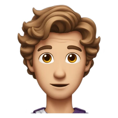 bewitched guy with brown hair sticker