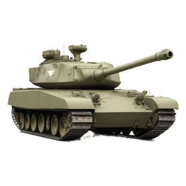 photorealistic us tank 1980s sticker