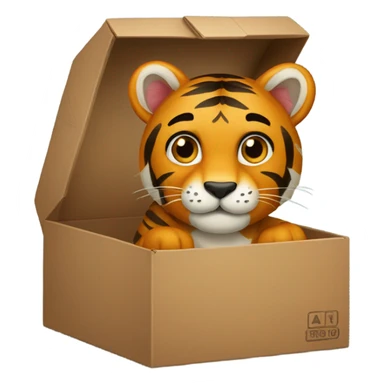 a box with Toni, in the box there is a tiger oben  sticker