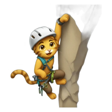 Cat rock climber  sticker