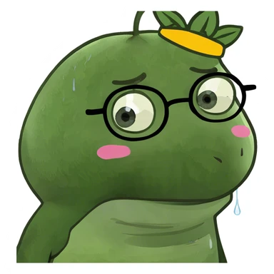 Strawberry crying sticker