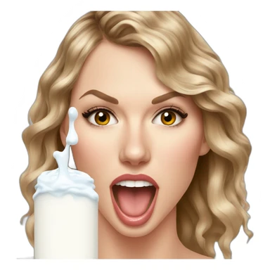 taylor-swift-selfie-milk-on-face-dripping sticker