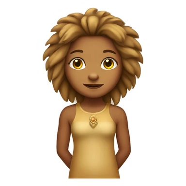 Little tan girl dressed as a lion sticker