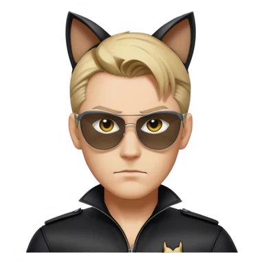 albert wesker cat ears 7 minutes sticker
