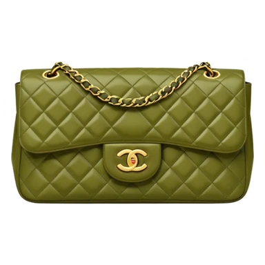 chanel olive color bag sticker