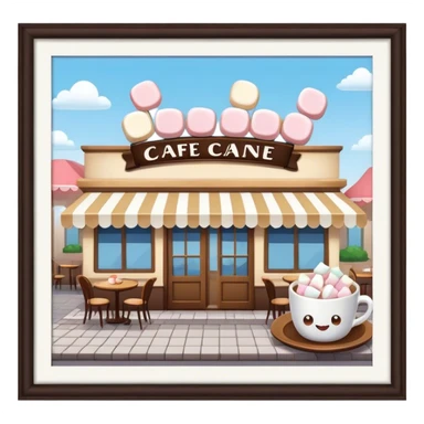 Café with Marshmallows in sticker
