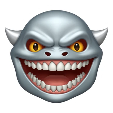 metallic jaw with teeth, nothing more sticker