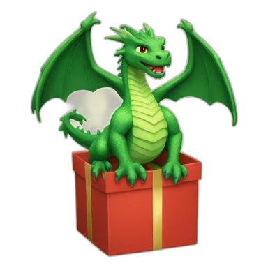 dragon from gift box sticker