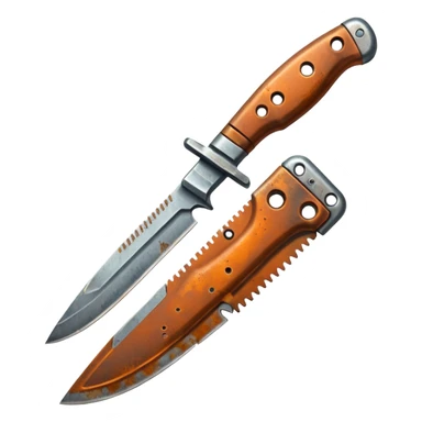 Rusty knife sticker