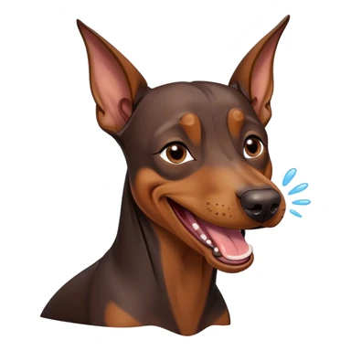 Crying Laughing Doberman sticker