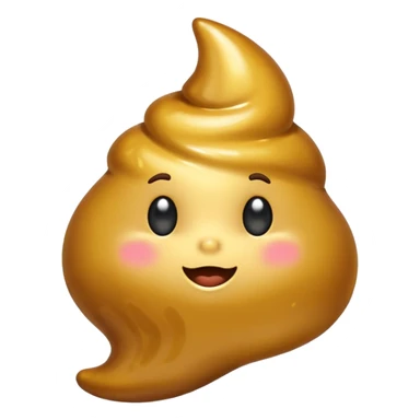 A golden poop
 sticker