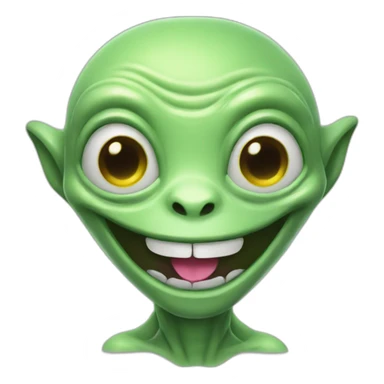 happy alien sticker