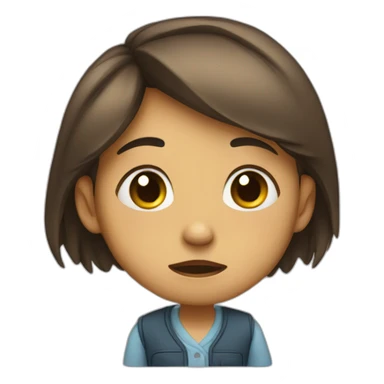 girl crying over math sticker