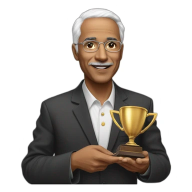 Abdulrazak Gurnah with prize sticker