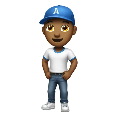 cool dude in baseball cap sticker