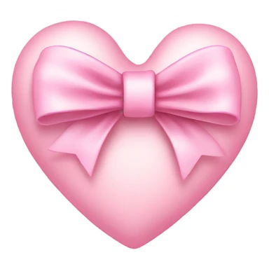 Light pink heart with bow sticker