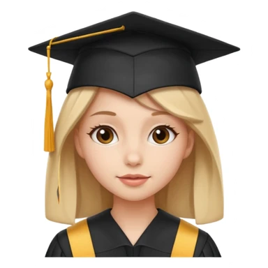 graduating cap girl sticker