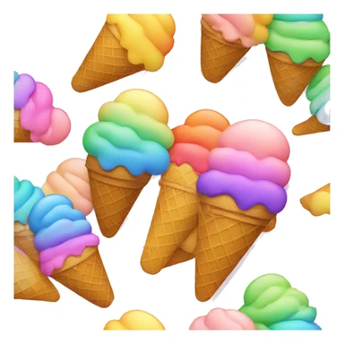 ice cream in rainbow colors sticker