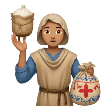 miller with flour sack in Medieval Villagers sticker