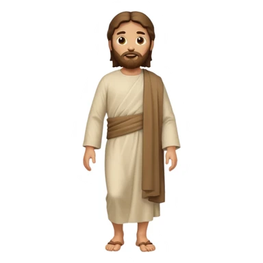 fullbody, head-to-toe, Jesus's apostle Thomas, normal emoji style, walking sticker
