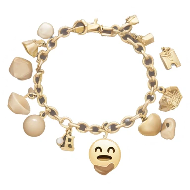 Bracelet with beige charms sticker